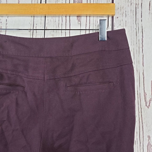 Rafaella Casual Pants Womens Size 6P Cropped Flat Stretch Purple - Picture 6 of 8